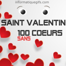 Pleins de coeurs avec des yeux et saint valentin